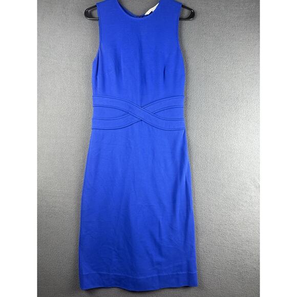 DIANE von FURSTENBERG size 2 Evita sleeveless shift dress blue - Picture 1 of 7